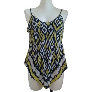 INC International Concepts Tank Top Silk Scarf Lined Blouse Womens 8